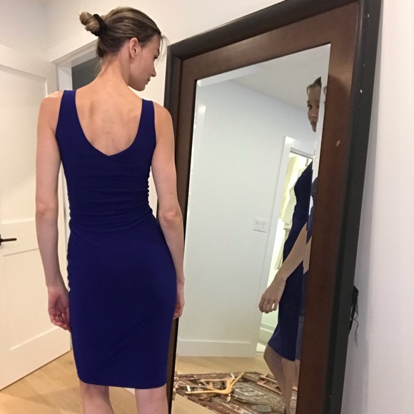 NWOT Jason Matlo (Canadian Designer) Royal Blue Body-Con dress - Picture 3 of 3